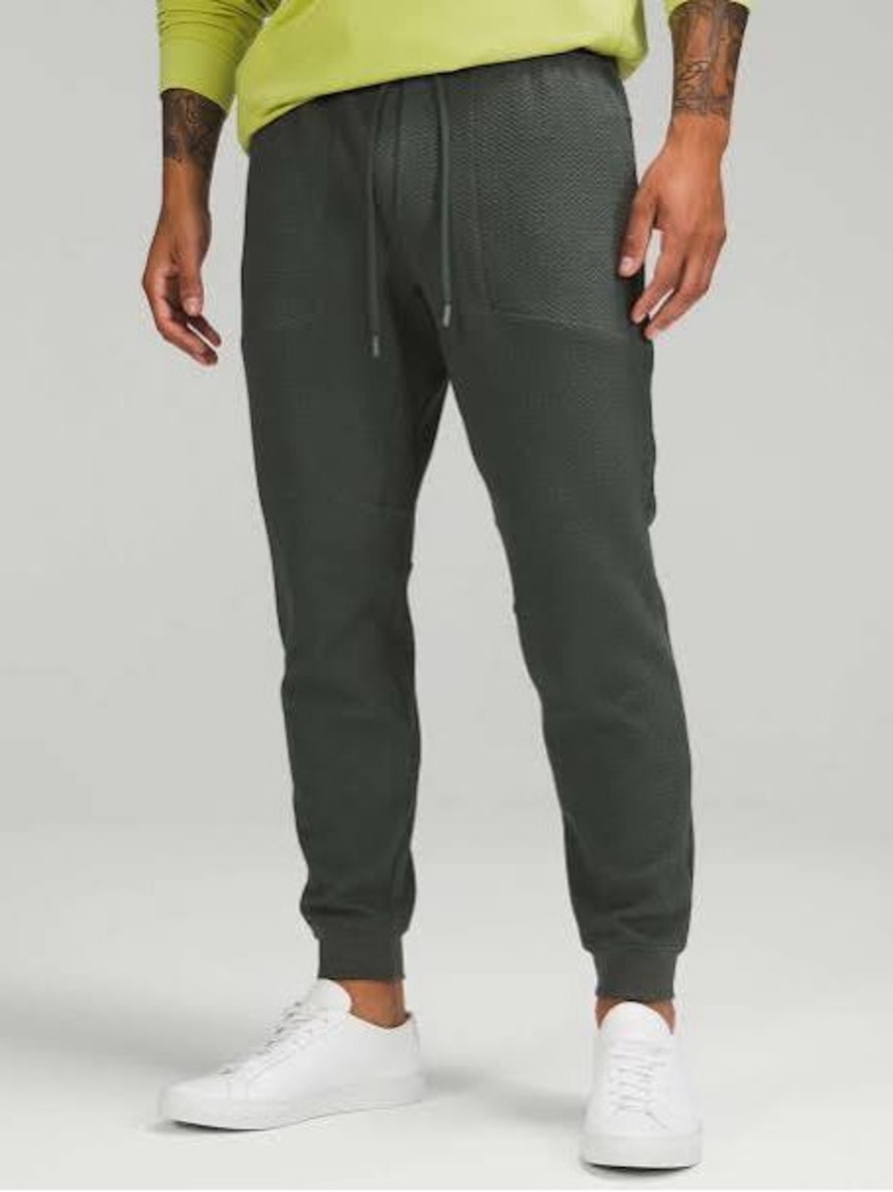 Men's Tahari Sport Dark Olive green Jogger Pants fleece lined joggers  Sz m